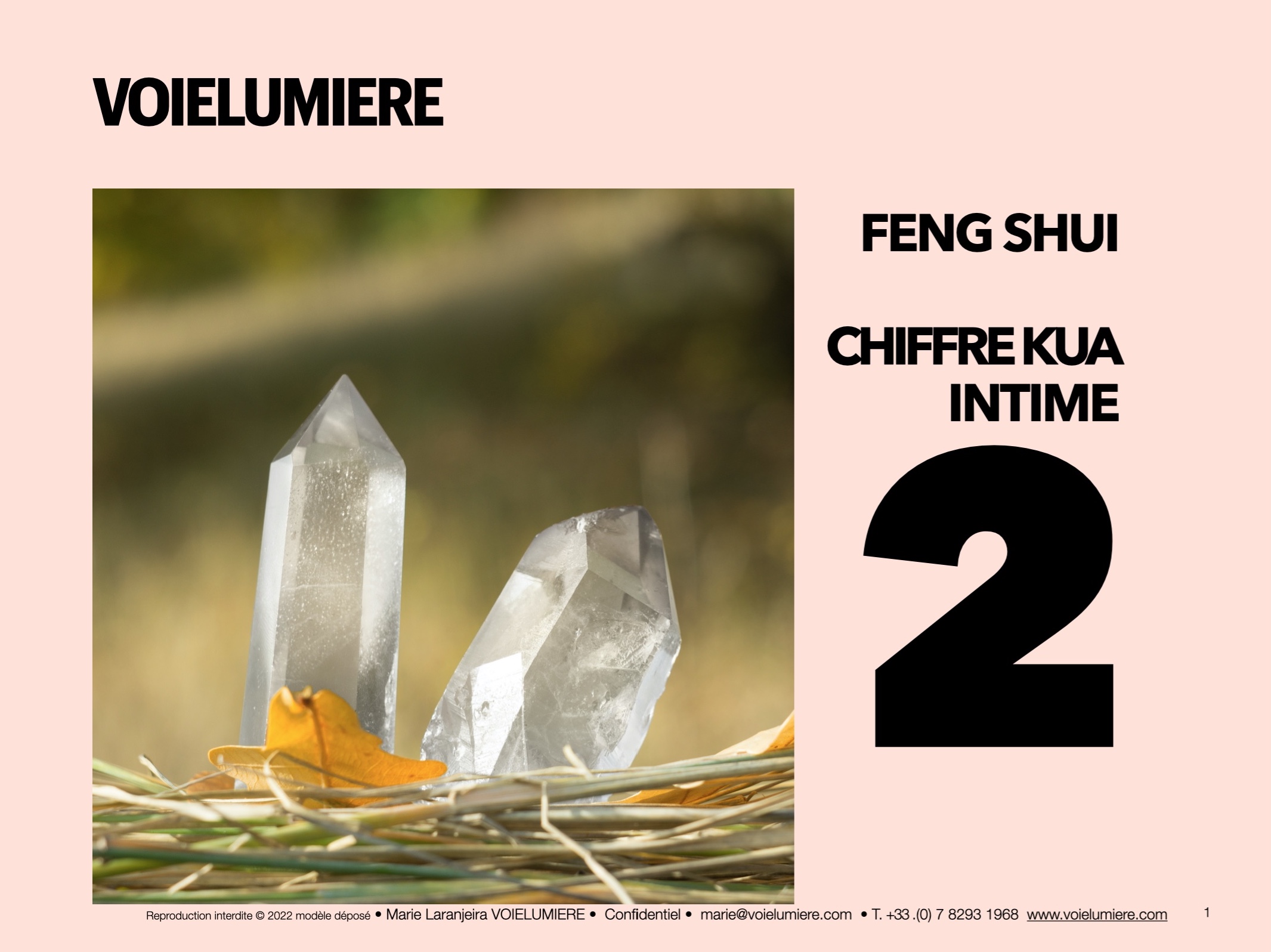 NOMBRE KUA 2 FENG SHUI 2022 VOIELUMIERE MARIE LARANJEIRA COACH EN DEVELOPPEMENT PERSONNEL